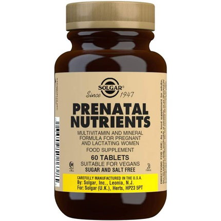Solgar Nutrientes Prenatales 60 comprimidos