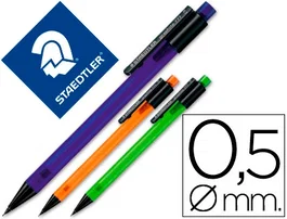 Staedtler Portaminas Mars 0.5 mm Translucido con Goma de Borrar Incorporada