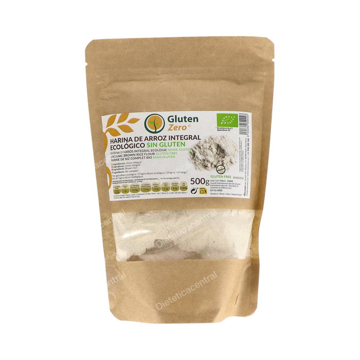 Gluten Zero Harina de Arroz Integral Sin Gluten Ecológica - 500 g Gluten Zero Harina de Arroz Integral Sin Gluten Ecológica - 500 g
