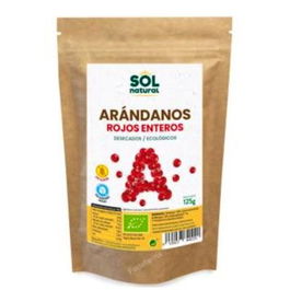 Solnatural Arándanos Rojos De Canadá 125Gr Bio Ecológicos Sin Azúcar