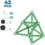 Geomag Ecofriendly 42 uds Resplandor Construcciones 2D/3D Brillan en la Oscuridad Set Incluye Barras, Esferas y Bases Fabricado con Plástico 100% Reciclado