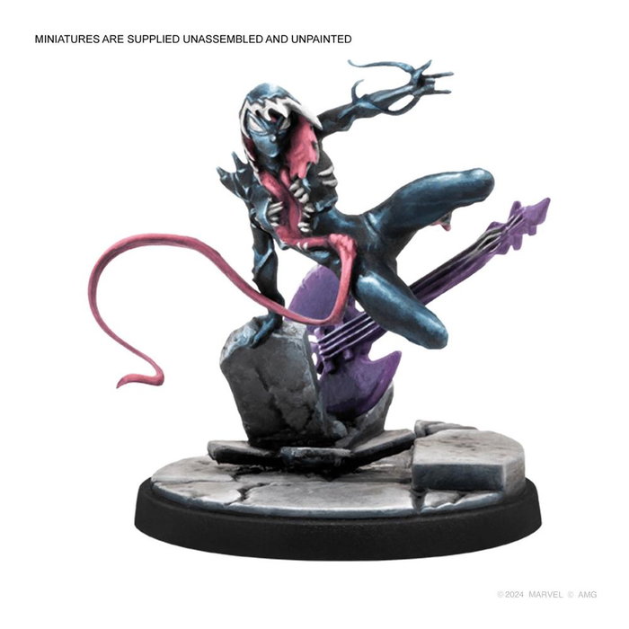 Atomic Mass Games CP155 Marvel Crisis Protocol Expansión Gwenom & Scarlet Spider - Juego de Miniaturas, Español/Alemán/Inglés/Francés