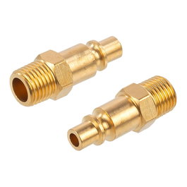 Powerplus Conectores Orion Latón Macho Rosca Macho 1/4 Pulgada, 2 uds