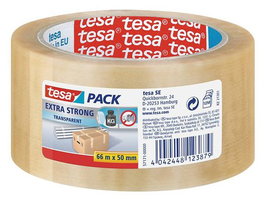 Cinta De Embalaje Tesa Pvc Extra Fuerte Liso Rollo 66X50 Transparente (Set de 6)