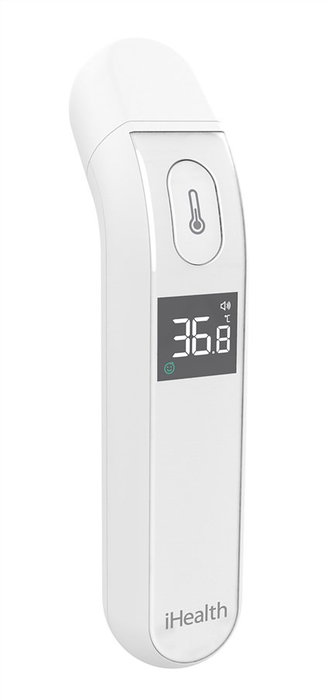 Ihealth Termómetro Digital Clínico Sin Contacto con Piel, Infrarrojos para Temperatura Corporal, Pantalla Iluminada Ihealth Termómetro Digital Clínico Sin Contacto con Piel, Infrarrojos para Temperatura Corporal, Pantalla Iluminada