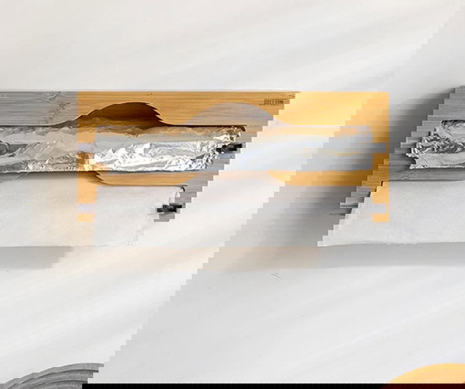 Inde Dispensador Aluminio-Film De Bambú 33 x 14.2 x 7.1 cm (12 Unidades)