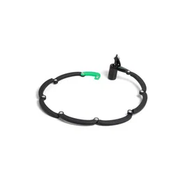Youin MA1019 Candado plegable oval aluminio + lámpara LED, 100 lúmenes, resistente al agua, luz destello/lento, negro/verde