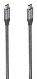 AISENS - CABLE USB 3.2 GEN2x2 ALUMINIO 20GBPS 8K@30HZ 5A 100W E-MARK, TIPO USB-C/M-USB-C/M, GRIS, 3.0M