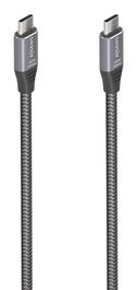 AISENS - CABLE USB 3.2 GEN2x2 ALUMINIO 20GBPS 8K@30HZ 5A 100W E-MARK, TIPO USB-C/M-USB-C/M, GRIS, 3.0M
