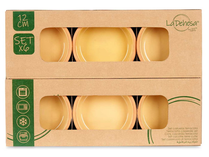 La Dehesa Set 6 Cazuelas Barro 12 cm Mostaza (Set de 8)