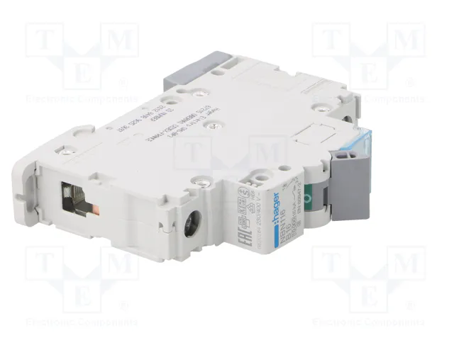 Hager NBN116 Interruptor Magnetotérmico Monopolar 16 A B-16A 10kA/15kA Hager NBN116 Interruptor Magnetotérmico Monopolar 16 A B-16A 10kA/15kA