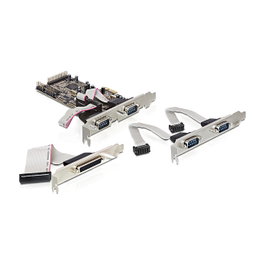DeLOCK Tarjeta PCI Express con 4 puertos serie y 1 puerto paralelo