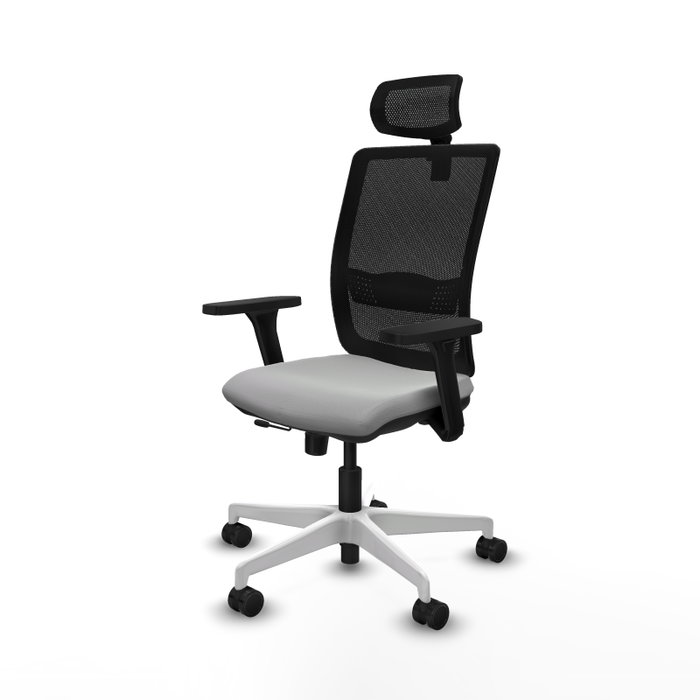 PIQUERAS Y CRESPO Silla de oficina Haches con mecanismo Sincro/Traslack Gris claro y Negro