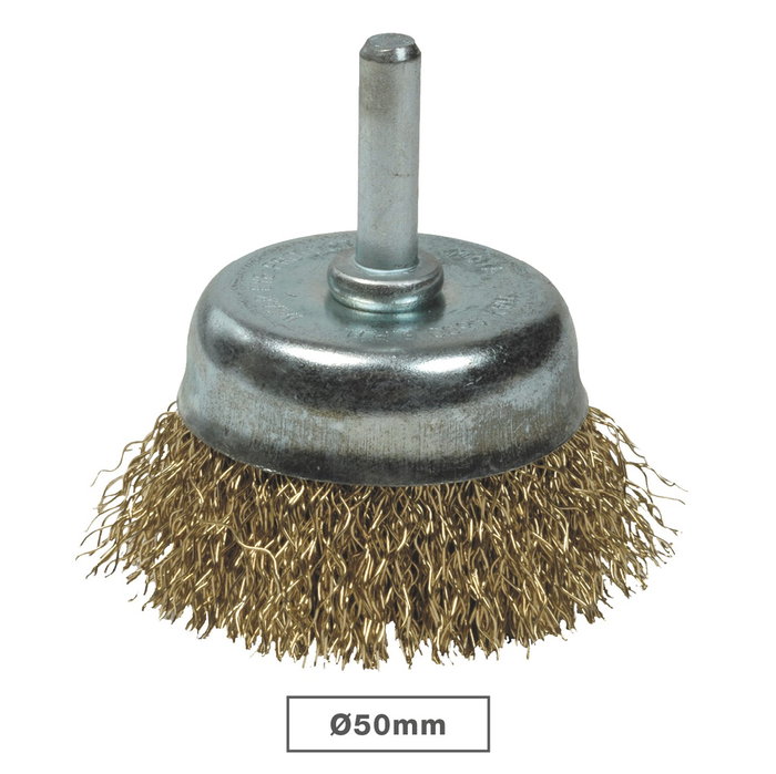 Mota Herramientas Cepillo Hobby Copa de Alambre con Espiga 50 mm Mota Herramientas Cepillo Hobby Copa de Alambre con Espiga 50 mm