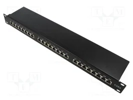 GOOBAY Patch Panel Cat 6 de 24 puertos RJ45 en rack de 19 pulgadas