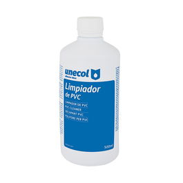 Unecol A215 Limpiador PVC Disolvente Botella Plástico 500 ml para Tuberías Rígidas