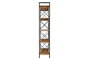 Hanah Home Nero Elit Estantería Industrial, Marco Metal Tablero Melamina, 5 Estantes, 100x180x34 cm, Nogal/Negro