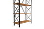 Hanah Home Nero Elit Estantería Industrial, Marco Metal Tablero Melamina, 5 Estantes, 100x180x34 cm, Nogal/Negro