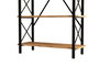Hanah Home Nero Elit Estantería Industrial, Marco Metal Tablero Melamina, 5 Estantes, 100x180x34 cm, Nogal/Negro