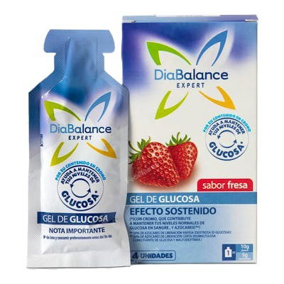 DIABALANCE Gel Glucosa Efecto Sostenido Fresa 4Ud.