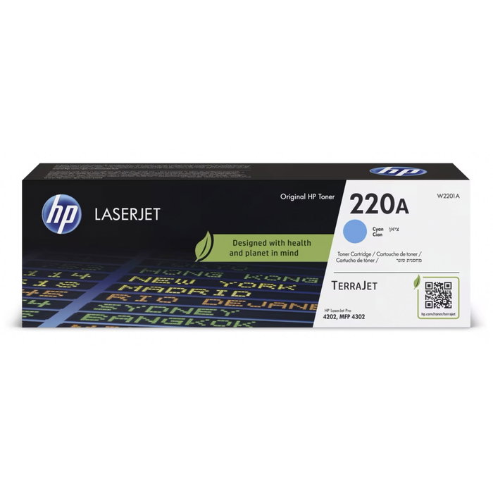 HP Cartucho de tóner Original LaserJet 220A Cian (W2201A) HP Cartucho de tóner Original LaserJet 220A Cian (W2201A)