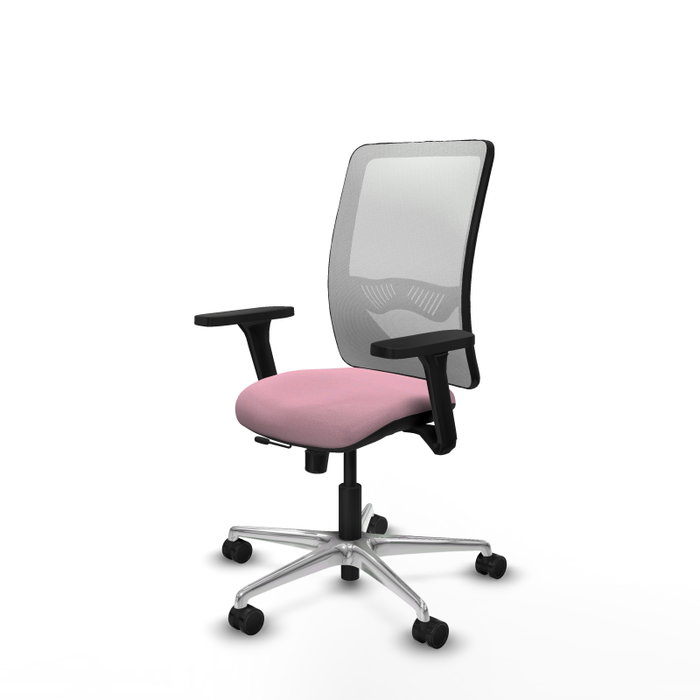 PIQUERAS Y CRESPO Silla de oficina Zulema Rosa y Blanca con Brazos 3D PIQUERAS Y CRESPO Silla de oficina Zulema Rosa y Blanca con Brazos 3D