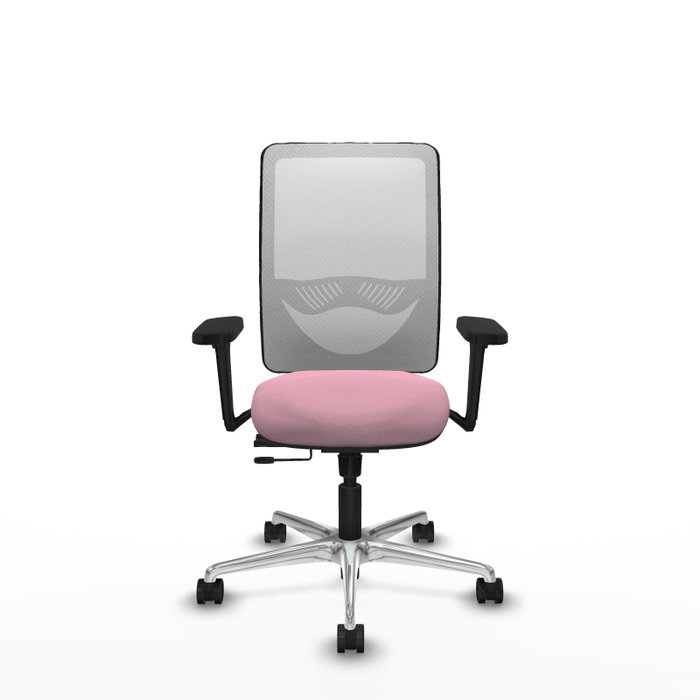 PIQUERAS Y CRESPO Silla de oficina Zulema Rosa y Blanca con Brazos 3D PIQUERAS Y CRESPO Silla de oficina Zulema Rosa y Blanca con Brazos 3D