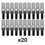 Omp Juego de 20 Tornillos Speed M12x1.25 con Protector de Aluminio Gris
