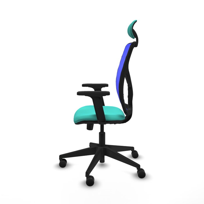 PIQUERAS Y CRESPO Silla de oficina Motilla con mecanismo Sincro, Turquesa y Azul PIQUERAS Y CRESPO Silla de oficina Motilla con mecanismo Sincro, Turquesa y Azul