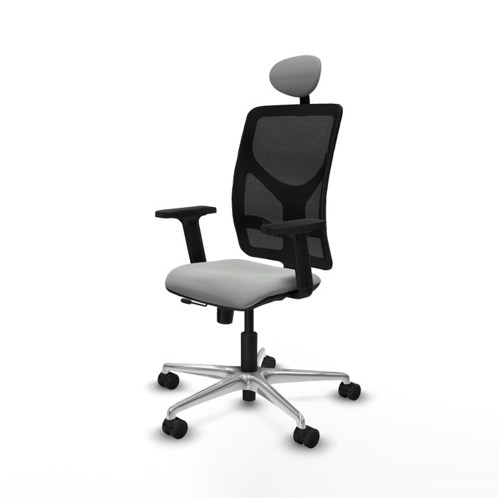 PIQUERAS Y CRESPO Silla de oficina Motilla Gris claro/Negro con mecanismo Sincro/Traslack PIQUERAS Y CRESPO Silla de oficina Motilla Gris claro/Negro con mecanismo Sincro/Traslack