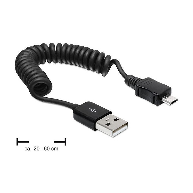 DeLOCK Cable USB 2.0-A a Micro-USB B de 0,6m Negro DeLOCK Cable USB 2.0-A a Micro-USB B de 0,6m Negro