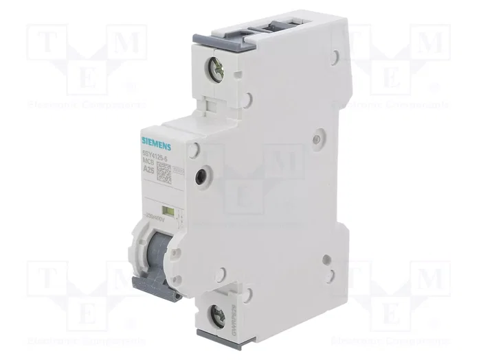 SIEMENS 5SY4125-5 Interruptor magnetotérmico 25A 1P 10kA SIEMENS 5SY4125-5 Interruptor magnetotérmico 25A 1P 10kA