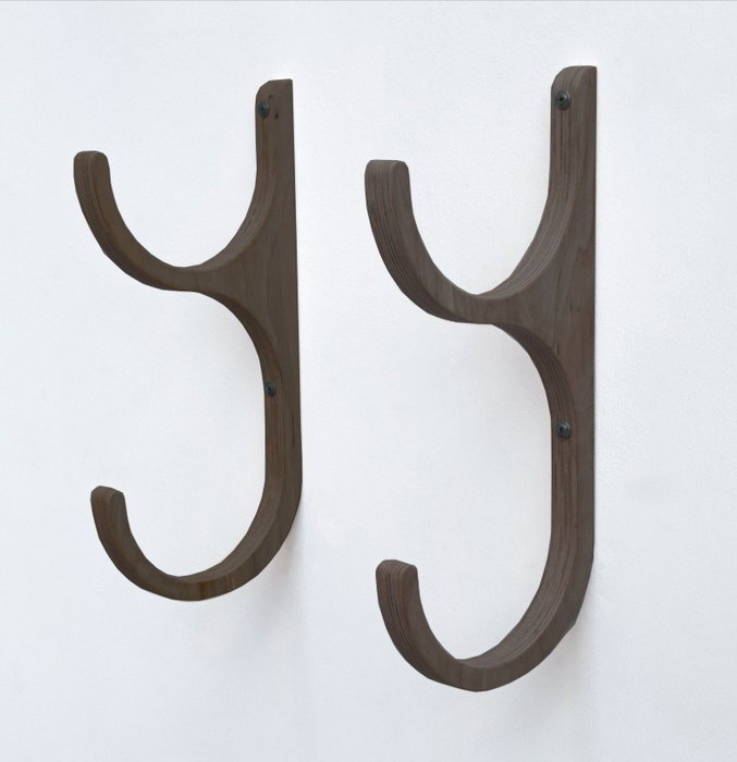 Hanah Home Raf277 Estantería de Pared de Madera Decorativa Negra para Hogar, 17x20x2 cm