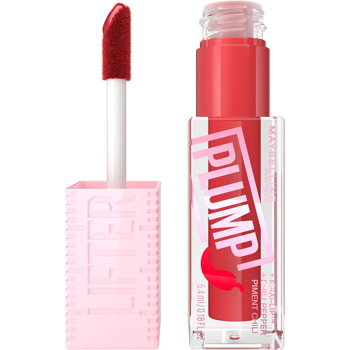 Maybelline Lifter Plump Brillo Voluminizador de Labios, Efecto Relleno con Chilli, #006 Hot Chilli, Rojo/Rosa, 5,4 ml Maybelline Lifter Plump Brillo Voluminizador de Labios, Efecto Relleno con Chilli, #006 Hot Chilli, Rojo/Rosa, 5,4 ml