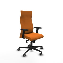 PIQUERAS Y CRESPO Sillón Albacete Naranja con Mecanismo Sincro y Brazos 2D