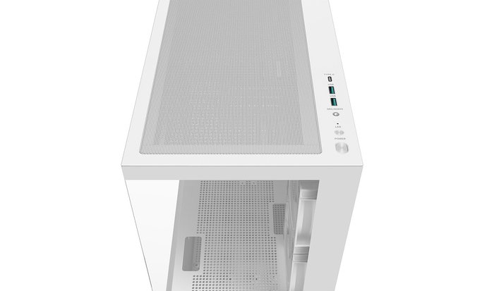 Deepcool CG380 3F WH Midi Tower - Caja ATX PC Blanco, R-CG380-WHAGM3-G, con 2 Paneles de Vidrio Templado, Ventiladores ARGB, Filtros Anti-Polvo, USB-C