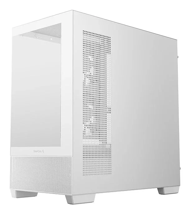 Deepcool CG380 3F WH Midi Tower - Caja ATX PC Blanco, R-CG380-WHAGM3-G, con 2 Paneles de Vidrio Templado, Ventiladores ARGB, Filtros Anti-Polvo, USB-C