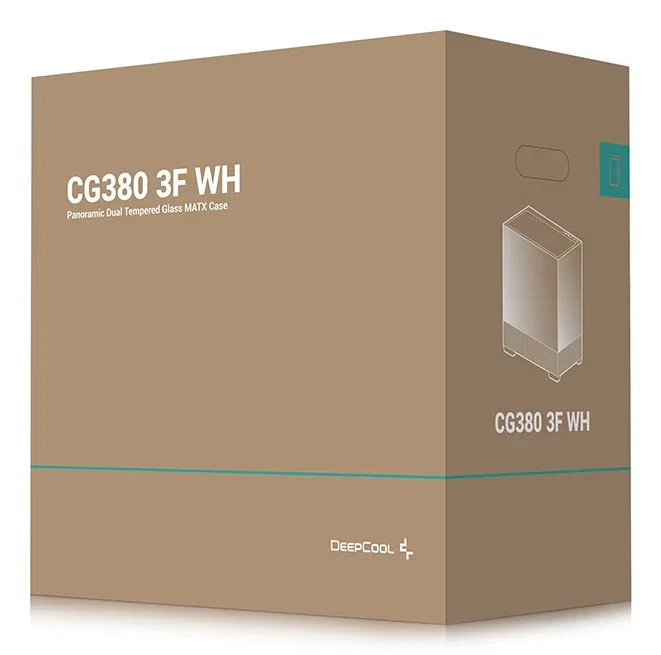 Deepcool CG380 3F WH Midi Tower - Caja ATX PC Blanco, R-CG380-WHAGM3-G, con 2 Paneles de Vidrio Templado, Ventiladores ARGB, Filtros Anti-Polvo, USB-C
