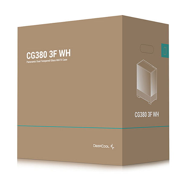 Deepcool CG380 3F WH Midi Tower PC Blanco ITX Micro ATX Ventana Iluminación RGB
