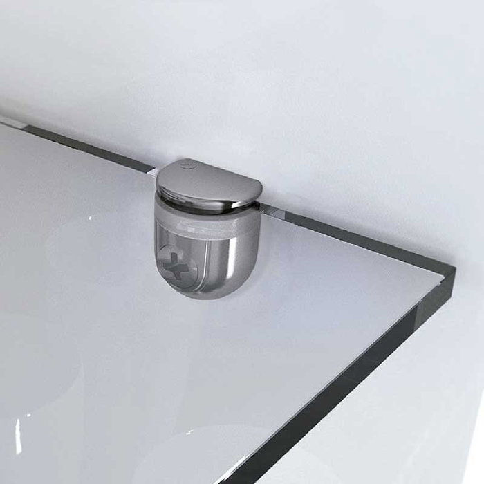 ITALIANA FERRAMENTA Soporte Cristal Peki Sp4-10 Piv.5 Niquel Regulable 4-10mm Zamak