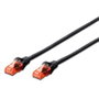 Ewent Cable de red Cat6 U/UTP Negro 2m RJ45
