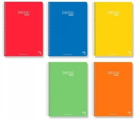 PACSA Pack de 5 cuadernos de 4º tapa dura surtido