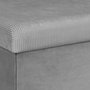 Home Deco Factory Banco Puf Plegable Gris Lounge 76x38 cm con Terciopelo Ideal para Guardar