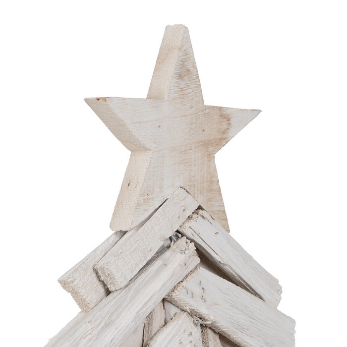 Figura Árbol Blanco Madera Paulonia 34 X 11 X 90 cm