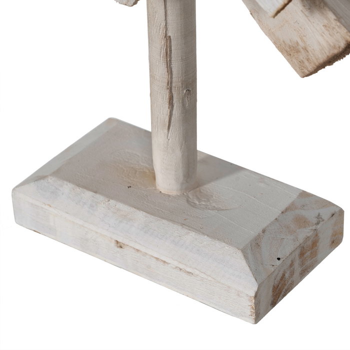 Figura Árbol Blanco Madera Paulonia 34 X 11 X 90 cm