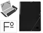 Liderpapel Carpeta de Solapas con Gomas Negro Folio