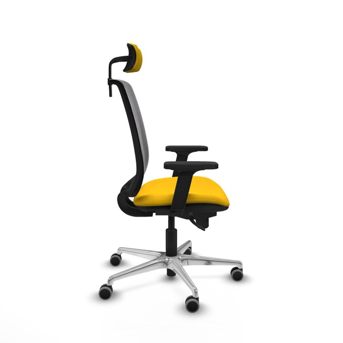 PIQUERAS Y CRESPO Silla de oficina Alares con mecanismo Sincro, Amarillo y Negro