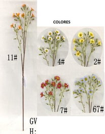 DKD Home Decor Flores de Poliéster Surtido 4 Colores Rábano