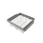 Emuca Kit de cajón de alambre y bastidor regulable Quartz para armarios, guías de cierre suave y extracción total, Módulo 60cm, Acabado Titanio