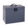 Esselte Maletín metálico Home-box con 5 carpetas colgantes A4 gris oscuro